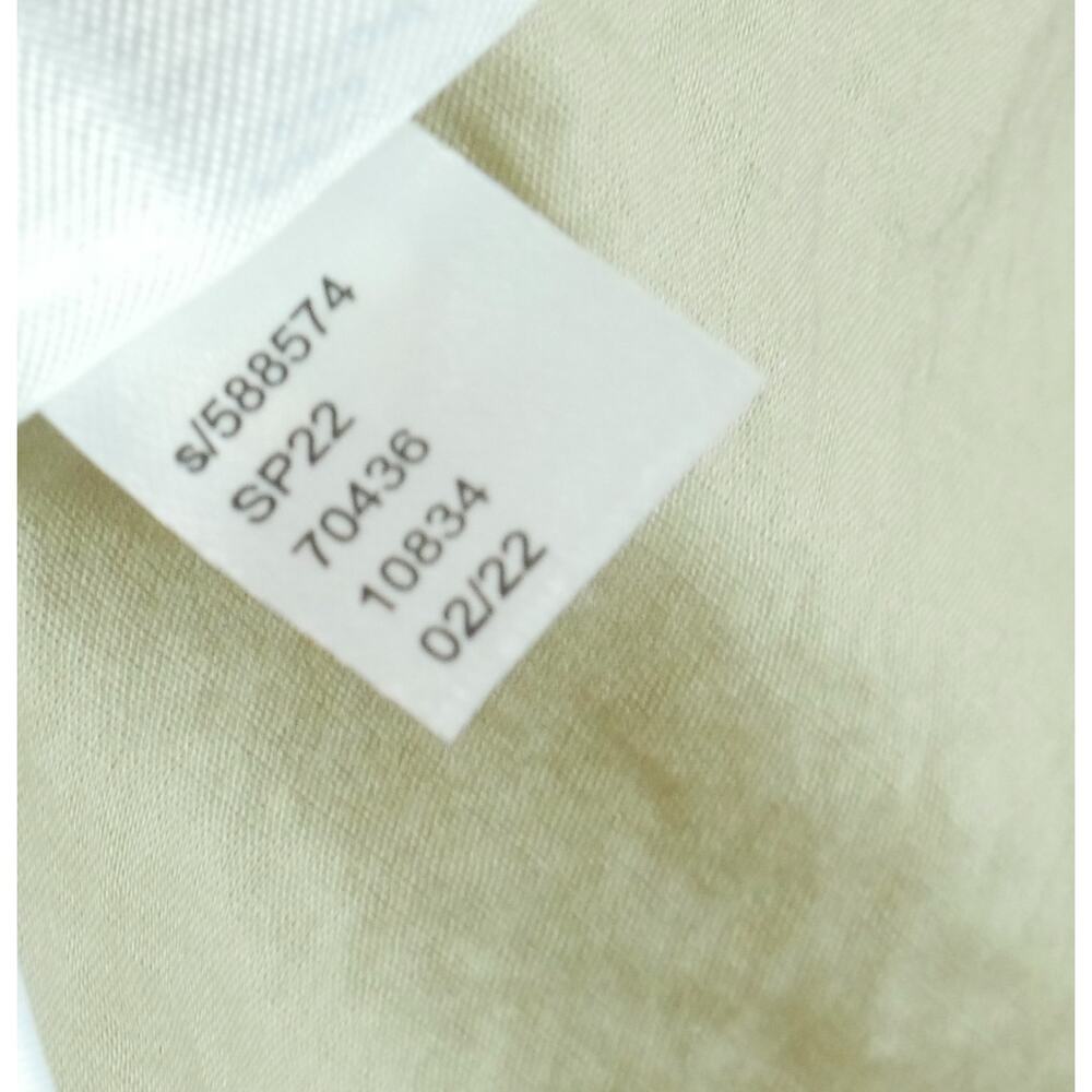 Ann Taylor Large Easy Ankle Eyelet Pants Tan Pull On Cotton Spring Crop Pockets - Picture 9 of 9